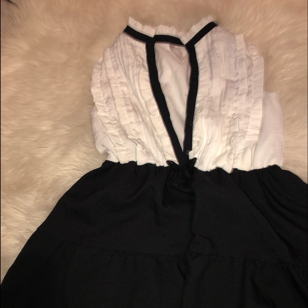 Girls Dress Black and white